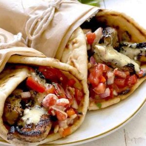 GREEK CHICKEN WRAP ON A PITA